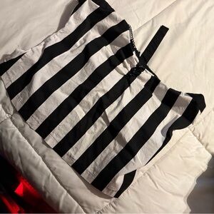 KILLSTAR Black and White Striped halter top